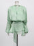 TWOTWINSTYLE Solid Blouse Mini Dresses For Women V Neck Long Sleeve Spliced Lace Up Sweet Style Dress Female Clothing Fashion