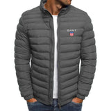Men's lightweight warm jacket, casual horizontal stripes, high-quality jacket, 2026 fashionable jacket