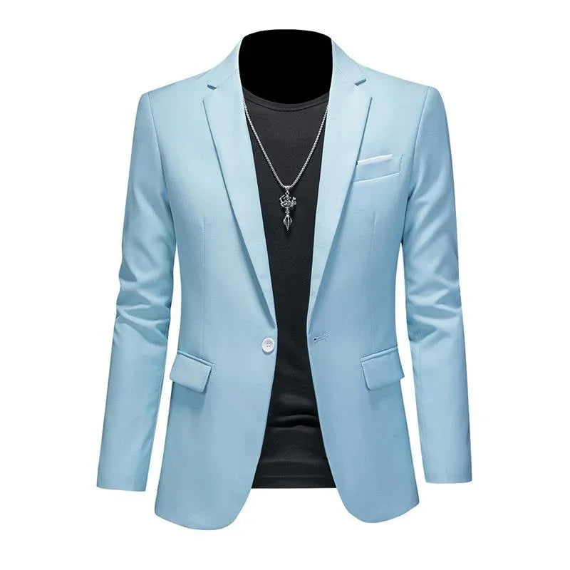 Boutique Fashion Solid Color High-end Brand Casual Business Men's Blazer Groom Wedding Gown Blazers for Men Suit Tops Jacke Coat