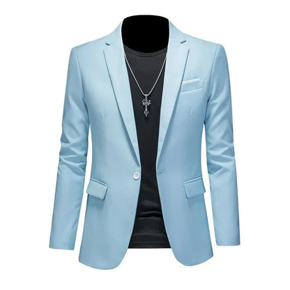 Boutique Fashion Solid Color High-end Brand Casual Business Men's Blazer Groom Wedding Gown Blazers for Men Suit Tops Jacke Coat