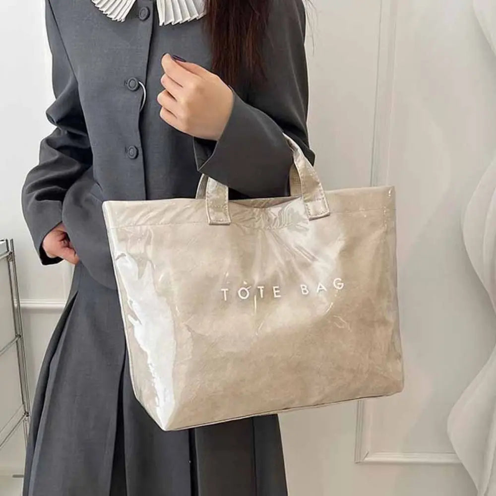Fashion Storage Bag Transparent Jelly Bag Summer Beach Bag PVC Tote Bag Shoulder Pouch Tote Bag Letter Prints Handbags Sports