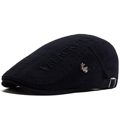 Men Beret Fashion Rabbit Embroidery Flat Caps Spring Summer Visor For Male Fashion Vintage Newsboy Cap Casual Berets Adjustable
