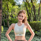 Women's Sports Bra Yoga Tank Tops Backless Fitness Workout Tops Push Up Running Vest Moisture Wicking Breathable Athletic Shirts