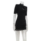 Lace Patchwork Hollow Out Bodycon Sheath High Collar Women Dresses Half Sleeves Outfits Sexy Club Fashion Female Mini Vestidos