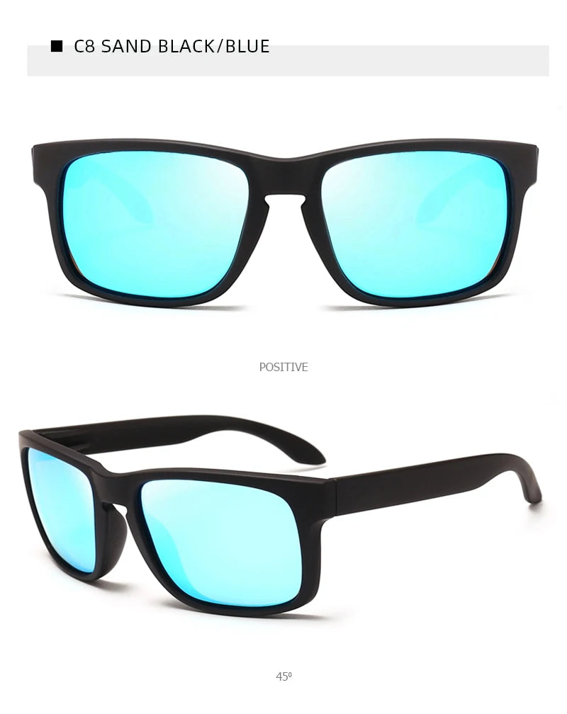 Classic Fashion Square Polarized Sunglasses Men Vintage Plastic Male Sun Glasses Women Stylish Black Outdoor Sports Shades UV400