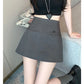 Skirt Pants Skirt Female Spring and Summer New High-waisted Thin A Word Skirts Pants Open Fork Package Hip Business Skirt