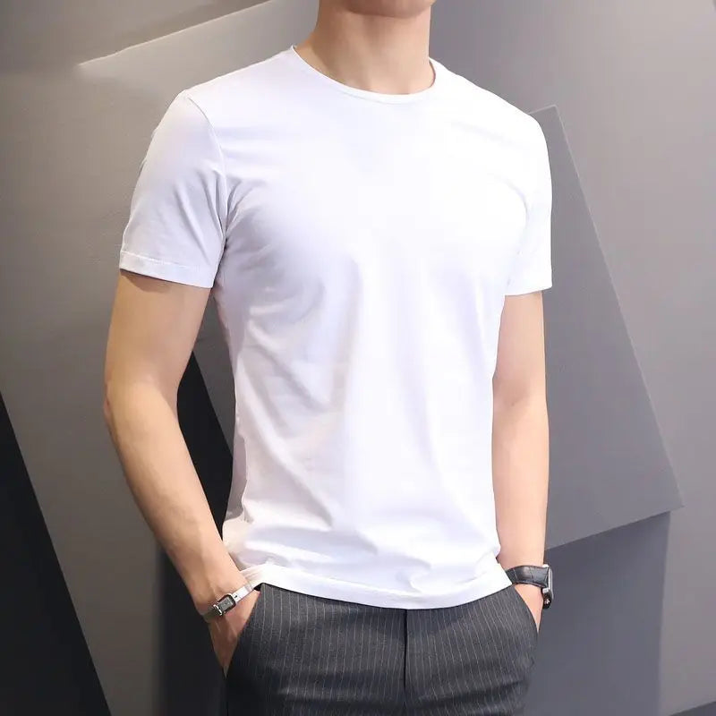 2025 Spring/Summer Men's Square Collar Button Striped Pocket Loose Fashion Casual Versatile Simple Design Long Sleeve Shirt