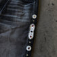 Gothic Diamond Punk Hip Hop Men's Slim Jeans Damaged Destroyed Hole Baggy Denim Long Trouser Pants Y2k Streetwear Ripped Jeans