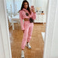 Winter Tracksuit Women Two Piece Set - Oversized Hoodie Sweatpants Solid Color Sportswear Suit |Casual Sweatshirt Trouser Set