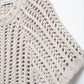 Hollow Out Knit Pullover Women Casual Round Neck Lace Up Bow Sweater Female Autumn Short Sleeves Solid Knitwears Lady