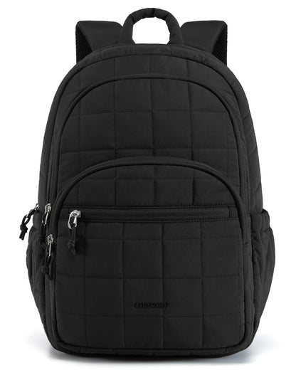 BAGSMART Laptop Bags College Casual Backpack for Women Quilted Small Computer Bookbag Water-Resistant 15.6 Inch notebook Bag