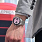 PAGANI DESIGN Men Watches 2026 New Pink BB Panda Dial Chronograph Fashion Luxury Quartz Watch For Men VK64 Movt Waterproof Watch