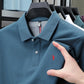 100% pure cotton men's breathable short sleeve T-shirt high-end luxury brand embroidered loose casual summer business polo shirt