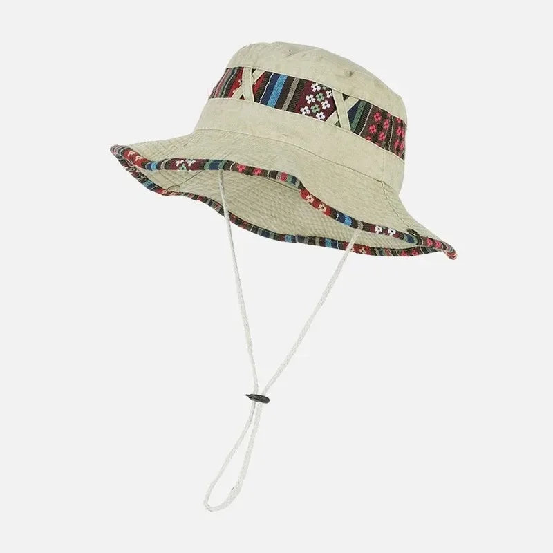 Summer New Bucket Hat For Men Fisherman Cap Fishing Outdoor Sunshade Big Brim Panama Hat Sunscreen Riding Hiking Suncreen Sunhat