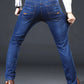 New Men Light Luxury Stretch Slim Fit Pants Comfortable Soft Business Fashion Straight Casual Denim Trousers Male Brand Clothing