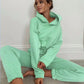 Winter Tracksuit Women Two Piece Set - Oversized Hoodie Sweatpants Solid Color Sportswear Suit |Casual Sweatshirt Trouser Set