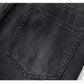KSTUN 2026 Spring Men's Loose Straight Jeans Wide Leg Vintage Grey Cargo Pants Male Streetwear Trousers Multi-pockets Designer
