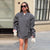 Bomber Jacket Women's Coat Oversized Blazer Lapel Diagonal Placket Asymmetrical Suit Flap Pockets Spring Woman Clothes Loose Top