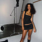 Guiz Low-Waist Elastic Hip-Hugging Skirt, Black Skirt, Versatile Mini Sexy Women's Short Skirt
