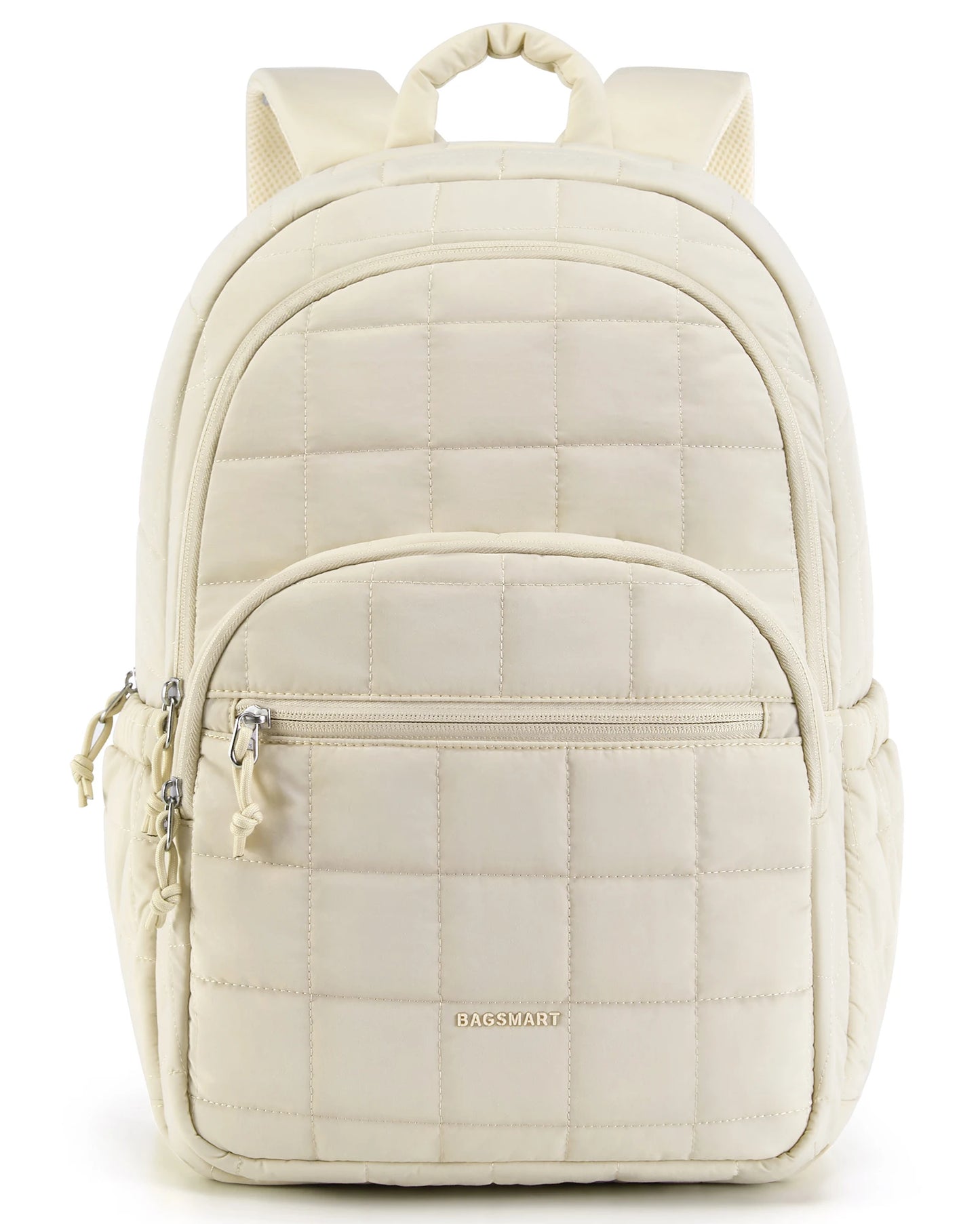 BAGSMART Laptop Bags College Casual Backpack for Women Quilted Small Computer Bookbag Water-Resistant 15.6 Inch notebook Bag