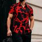 2026 New Men's Short-Sleeve Shirt, Stylish Color-Blocked Irregular Pattern Print Shirt, Outdoor Casual Hawaiian Shirt, XS-6XL