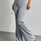 Autumn and Winter New Solid Color Drawstring Women's bell-bottoms Casual Fashion Dressing
