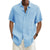 men Cotton Linen Hot Sale Men's Short-Sleeved Shirts Summer Solid Color Turn-down collar Casual Beach Style Plus Size tops