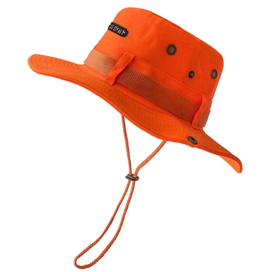 Summer New Bucket Hat For Men Fisherman Cap Fishing Outdoor Sunshade Big Brim Panama Hat Sunscreen Riding Hiking Suncreen Sunhat