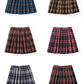 Women Summer Plaid Pleated Skirt With Necktie Bowtie Korean Jk Skirt Uniform Japanese School Preppy A Line Mini Skirts
