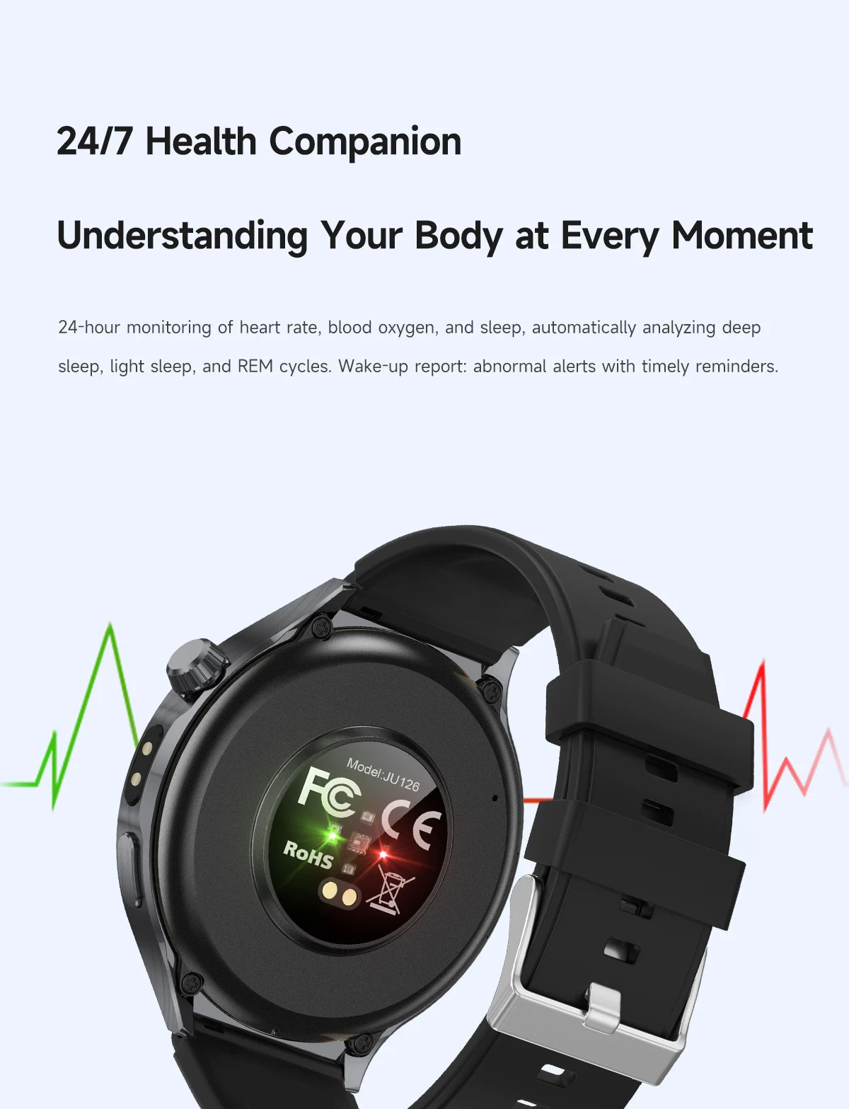 2026 New Outdoor Smart Watch 1.7-inch HD Screen, 100+T Sports Mode, Bluetooth Call Waterproof Smart Watch