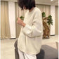 Loose Large Size Cashmere Sweater Women Korean Mid Length 100% Pure Merino Wool Knitt French Pullover 2024 Autumn Winter Jumper