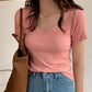 AOSSVIAO 2026 V-neck Solid Thin Summer Pullover Women Sweater Female Knitted Ribbed Sweater Slim Short Sleeve Bodycon Sweater