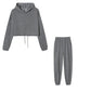 Winter Tracksuit Women Two Piece Set - Oversized Hoodie Sweatpants Solid Color Sportswear Suit |Casual Sweatshirt Trouser Set