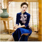 2026 chinese sexy nightclub dress improved cheongsam flower print qipao dress+shorts set hotel spa work dress beauty uniform