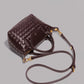 Handwoven single-shoulder small dumpling bag, fashionable bucket bag, new simple ladies crossbody lunch box bag, small tote bag