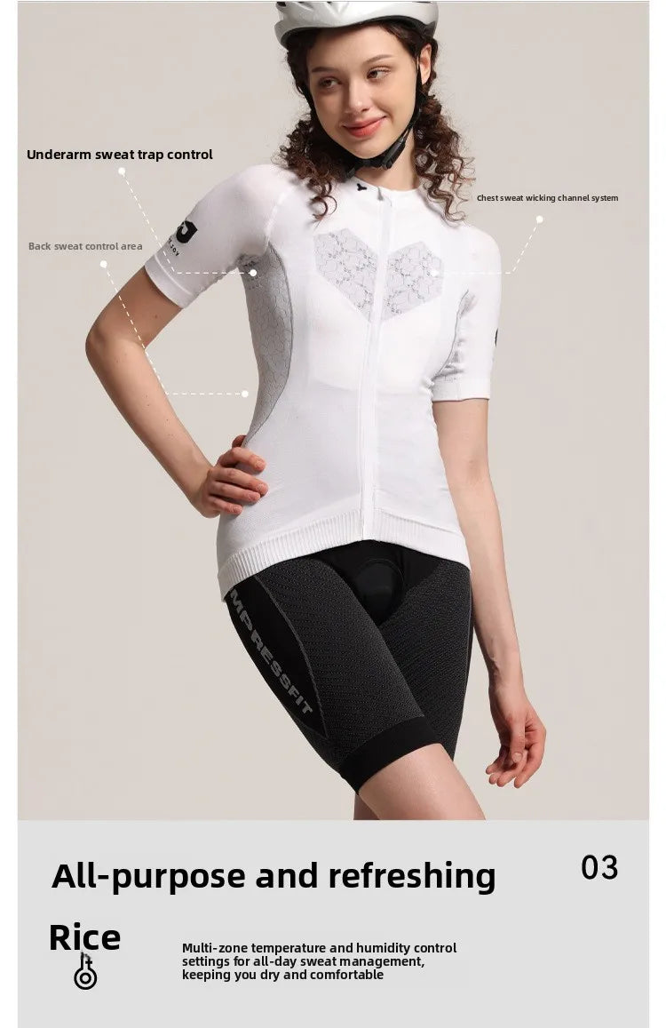 Outdoor Cycling Sports Suit Compression Short Sleeve T-shirt Quick Dry Breathable for Mountain Road Bike