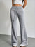 Autumn and Winter New Solid Color Drawstring Women's bell-bottoms Casual Fashion Dressing