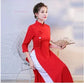 2026 chinese sexy nightclub dress improved cheongsam flower print qipao dress+shorts set hotel spa work dress beauty uniform