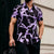 2026 New Men's Short-Sleeve Shirt, Stylish Color-Blocked Irregular Pattern Print Shirt, Outdoor Casual Hawaiian Shirt, XS-6XL