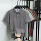 100% pure cotton men's breathable short sleeve T-shirt high-end luxury brand embroidered loose casual summer business polo shirt