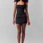 Guiz Low-Waist Elastic Hip-Hugging Skirt, Black Skirt, Versatile Mini Sexy Women's Short Skirt