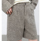 CHIC VEN Fashion Women Woolen Short Coat New Slim Ladies Jacket Female High Waist Middle Pants Sets Spring Autumn 2026