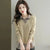 Fake Two Piece Top Knit Sweater Women's Splice Shirt Collar 2024 Spring Autumn New Korean Loose Long Sleeve Sweater Brown Shirt
