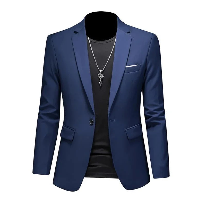 Boutique Fashion Solid Color High-end Brand Casual Business Men's Blazer Groom Wedding Gown Blazers for Men Suit Tops Jacke Coat