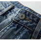 KSTUN 2026 Summer Wide Leg Jeans Men Baggy Pants Loose Fit Ripped Jeans Distressed Washed Vintage Frayed Light Blue Man Trousers