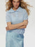 Wolfeel Summer New Polo Collar Hollow Knitted Short Sleeved Sweater Women's Bubble Sleeve T-shirt Female Simple Knitted Sweater