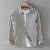 2025 Spring/Summer Men's Square Collar Button Striped Pocket Loose Fashion Casual Versatile Simple Design Long Sleeve Shirt
