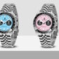 PAGANI DESIGN Men Watches 2026 New Pink BB Panda Dial Chronograph Fashion Luxury Quartz Watch For Men VK64 Movt Waterproof Watch