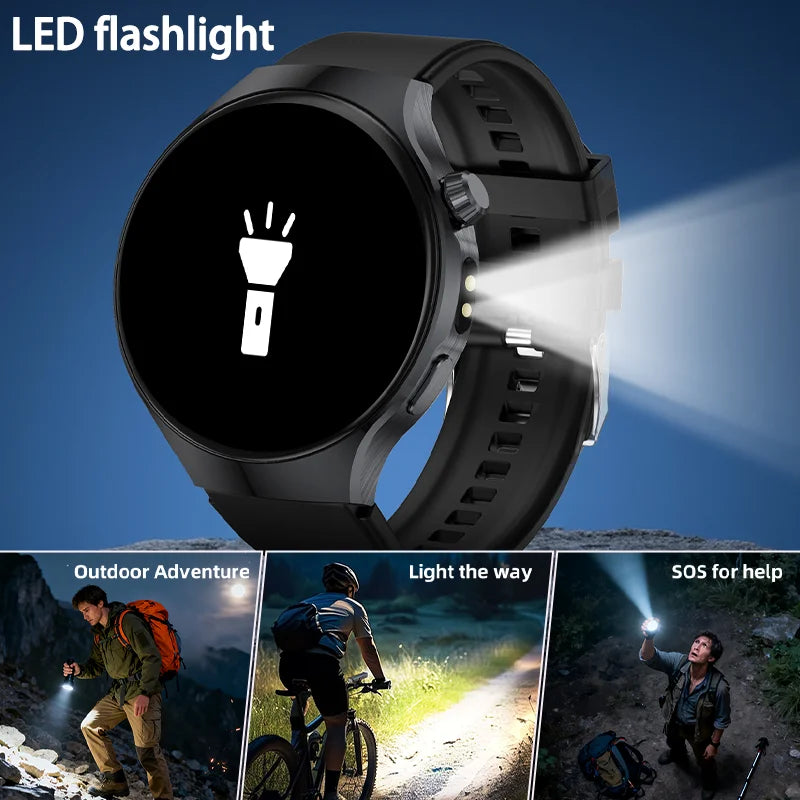 2026 New Outdoor Smart Watch 1.7-inch HD Screen, 100+T Sports Mode, Bluetooth Call Waterproof Smart Watch