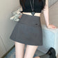 Skirt Pants Skirt Female Spring and Summer New High-waisted Thin A Word Skirts Pants Open Fork Package Hip Business Skirt